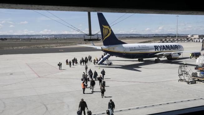 Vuelo de Ryanair desde el aeropuerto de Zaragoza