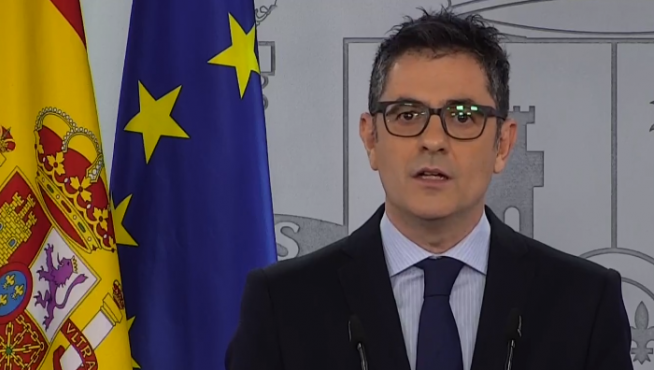 El ministro de la Presidencia, Félix Bolaños