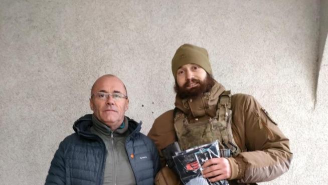 El atleta ucraniano recibe ayuda de Aragón a 30 kilómetros del frente de la  guerra en Donetsk