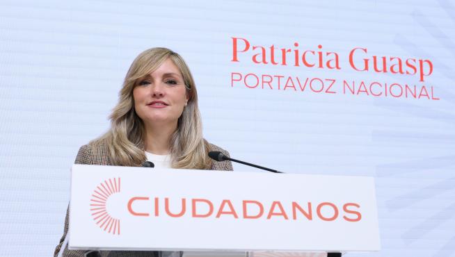 Patricia Guasp, portavoz nacional de Cs, en la sede del partido en Madrid