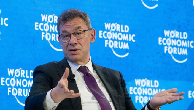 Albert Bourla, CEO de Pfizer durante un evento del Foro Económico Mundial
