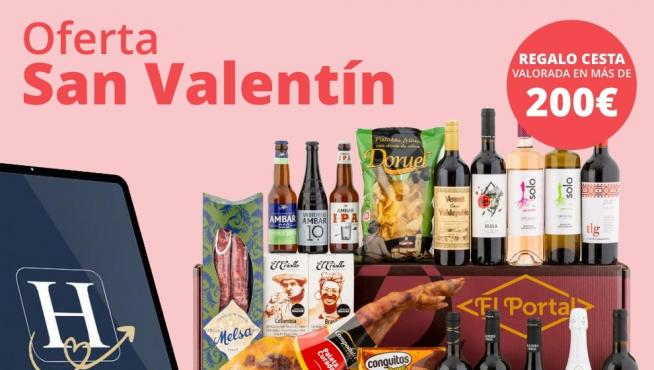 Oferta San Valentín: Suscríbete a HERALDO y llévate esta cesta valorada en 200 euros