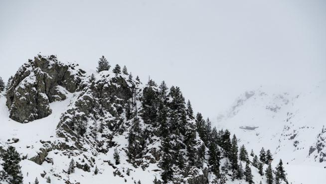 Nieve en la estación de esquí de Formigal, este martes