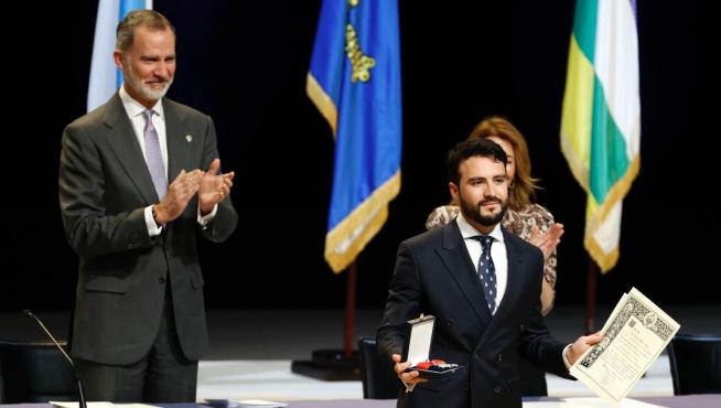 El nuevo juez Gonzalo Marco Ariño, en el acto celebrado el pasado 31 de enero, ante el rey Felipe.
