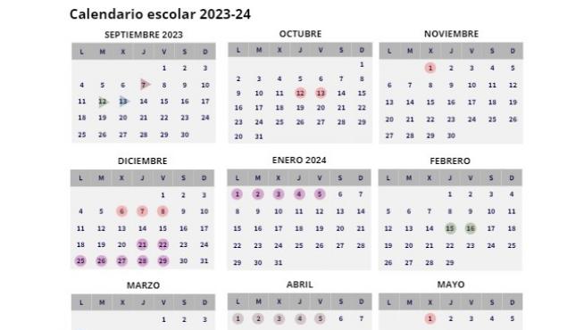 Calendario lectivo del próximo curso en Aragón