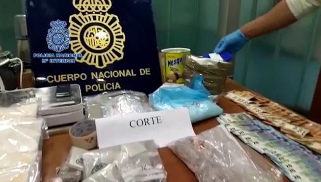 Sustancias incautadas del punto de venta de droga desmantelado en Valdespartera.