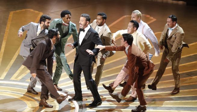 Jimmy Kimmel, en un momento musical de la ceremonia.