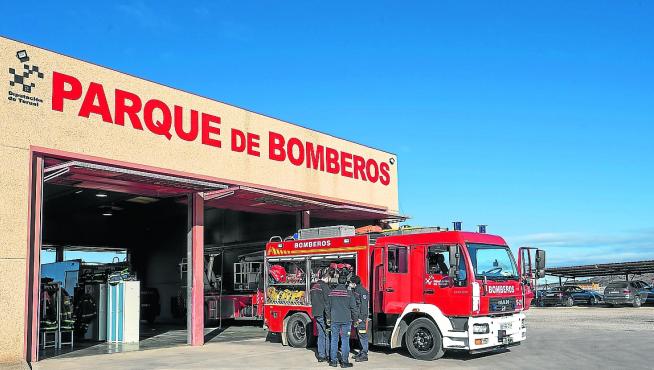 El parque de extinción de incendios de Calamocha, uno de los cuatro existentes en la provincia.