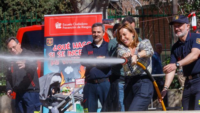 La candidata del PP a la alcaldía, Natalia Chueca, esta mañana.