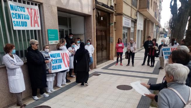 Protesta del viernes pasado de los pacientes y profesionales del Centro de Salud del Perpetuo Socorro.