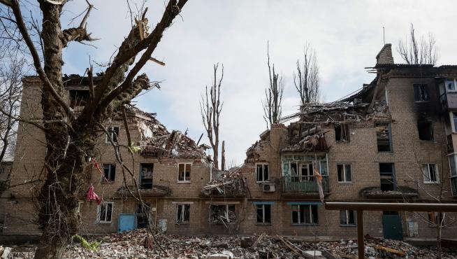 Daños por los bombardeos rusos en la ciudad de Avdiivka