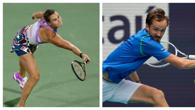 Los tenistas Aryna Sabalenka y Daniil Medvedev