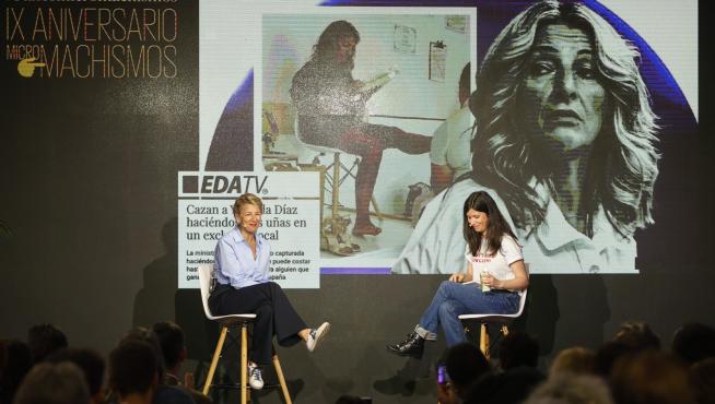 La ministra de Trabajo y Economía Social y vicepresidenta del Gobierno, Yolanda Díaz, participa en acto feminista en Madrid