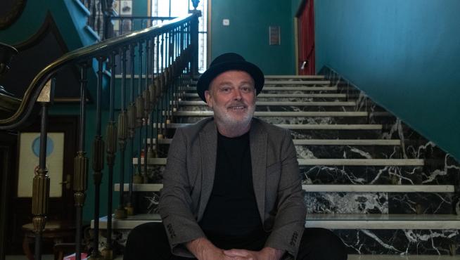 El actor y músico Pablo Carbonell, ayer, en el Teatro Principal de Zaragoza