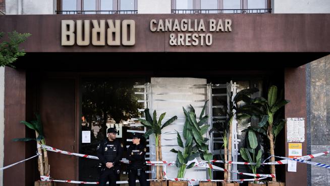 Restaurante donde ocurrió el incendio que acabó con la vida de dos personas en Madrid.