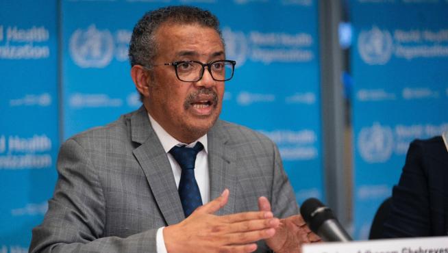 Archivo - El director general de la Organización Mundial de la Salud (OMS), Tedros Adhanom Ghebreyesus, durante la rueda de prensa diaria sobre el coronavirus Covid-19. 21 de febrero de 2020.