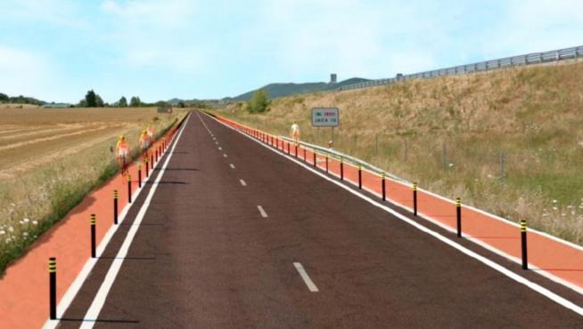 Mitma adjudica por 3,2 millones la rehabilitación del firme y una vía ciclista en N-330 entre Sabiñánigo y Jaca (Huesca).
