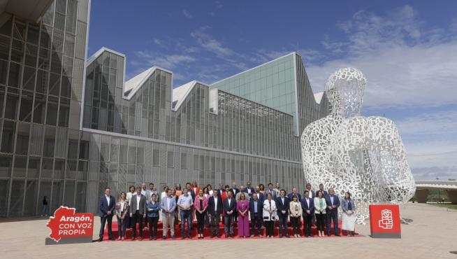 Presentación de la lista autonómica del PSOE Aragón para el 28-M