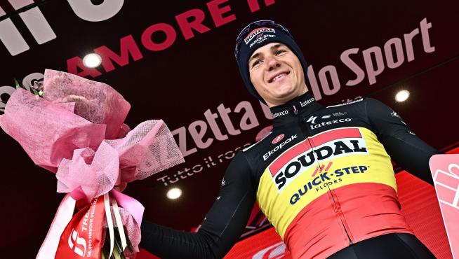 Remco Evenepoel tras ganar la etapa de este domingo ITALY CYCLING