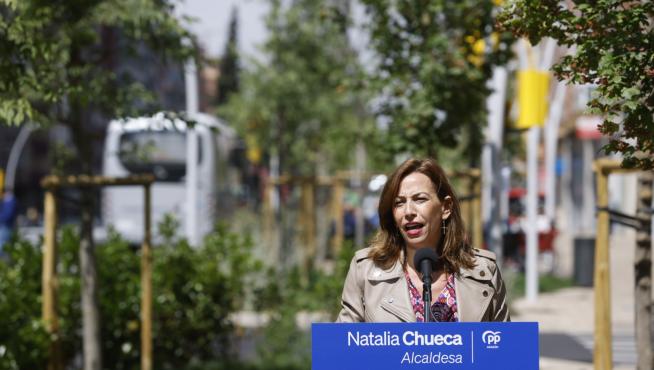Natalia Chueca, en la avenida Navarra.