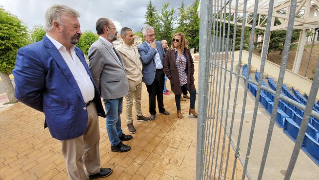 Javier Lambán visitó ayer Utrillas, donde participó en una comida-mitin.