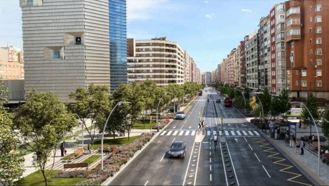 Recreación de la segunda fase de la avenida de Navarra
