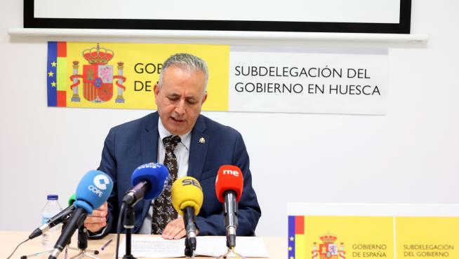 El subdelegado del Gobierno en Huesca, Carlos Campo.