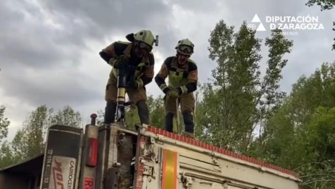 Los bomberos de la DPZ tuvieron que excarcelar a los animales