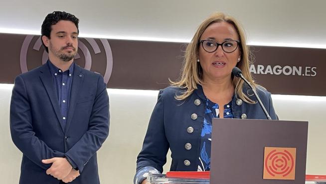 La portavoz del PSOE Aragón, Mayte Pérez, y el diputado Darío Villagrasa...EUROPA PRESS...20/11/2023 [[[EP]]]