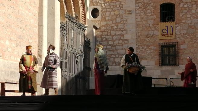 Las escenas que resumen la historia ya se están representando en la plaza de la Catedral