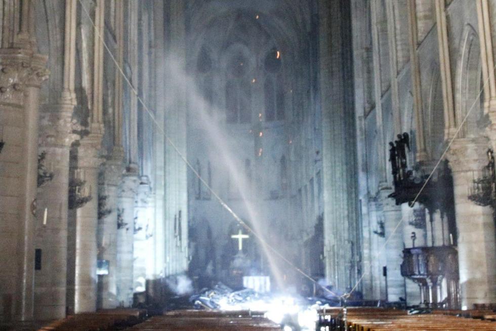 Incendio en la catedral de Notre Dame de París.