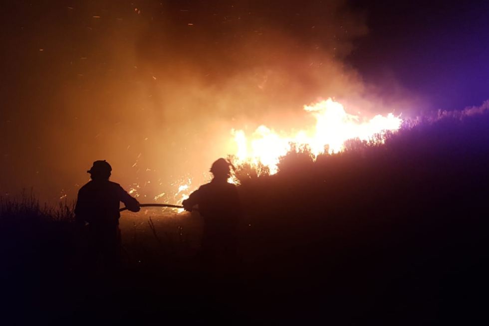 El fuego afecta a los términos de Leciñena y Perdiguera.