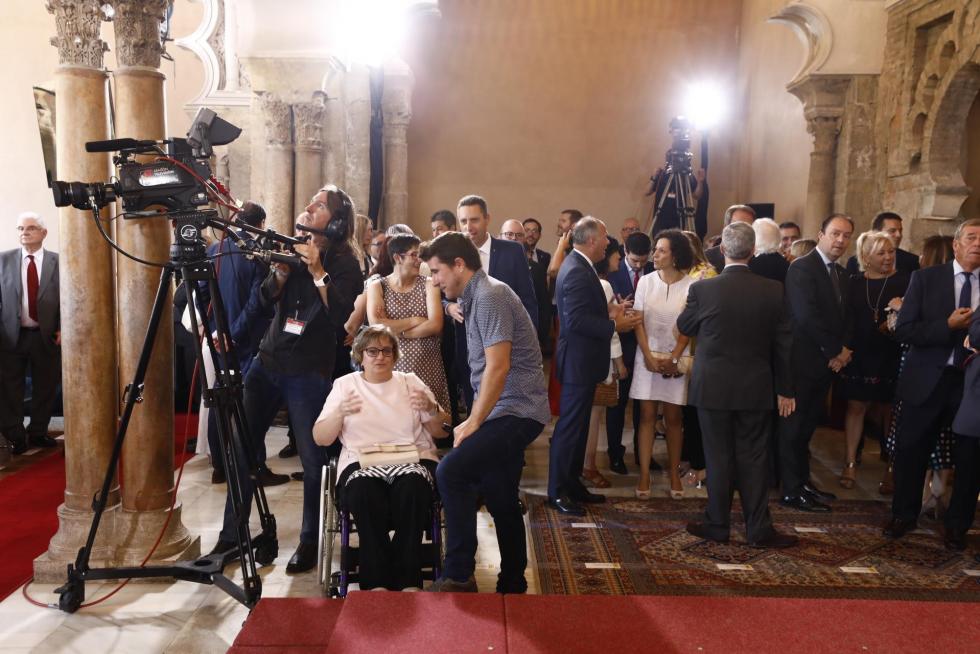 Toma de posesión de Javier Lambán como presidente de Aragón en el palacio de la Aljafería.