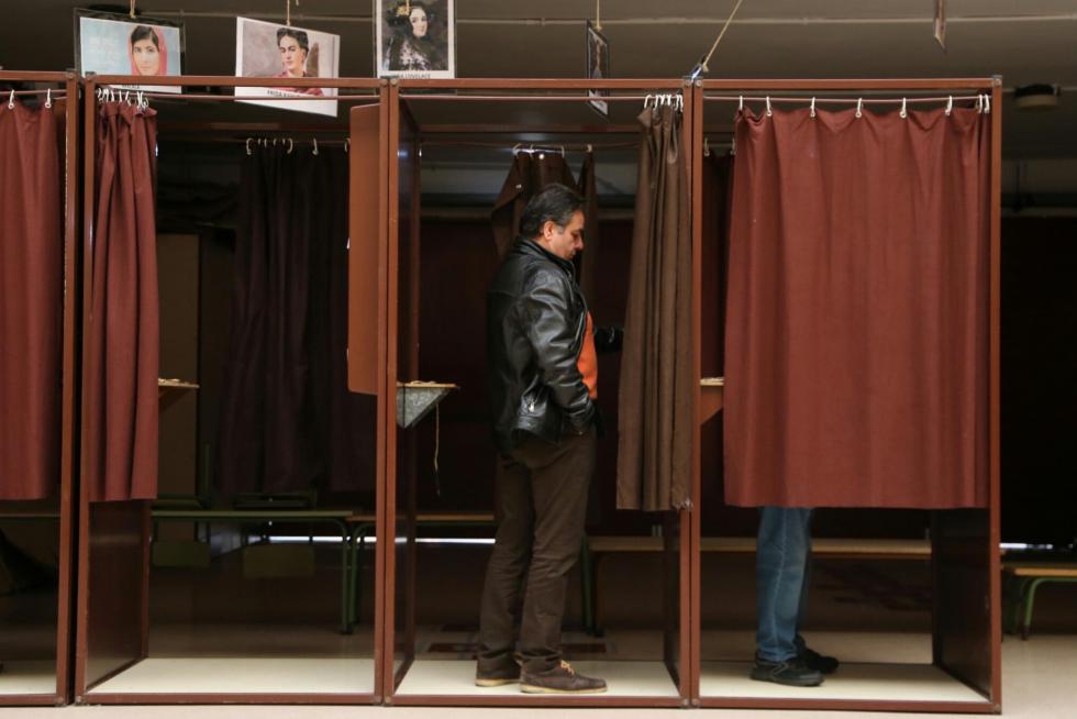 Votaciones en el Colegio Hermanos Marx de Zaragoza.