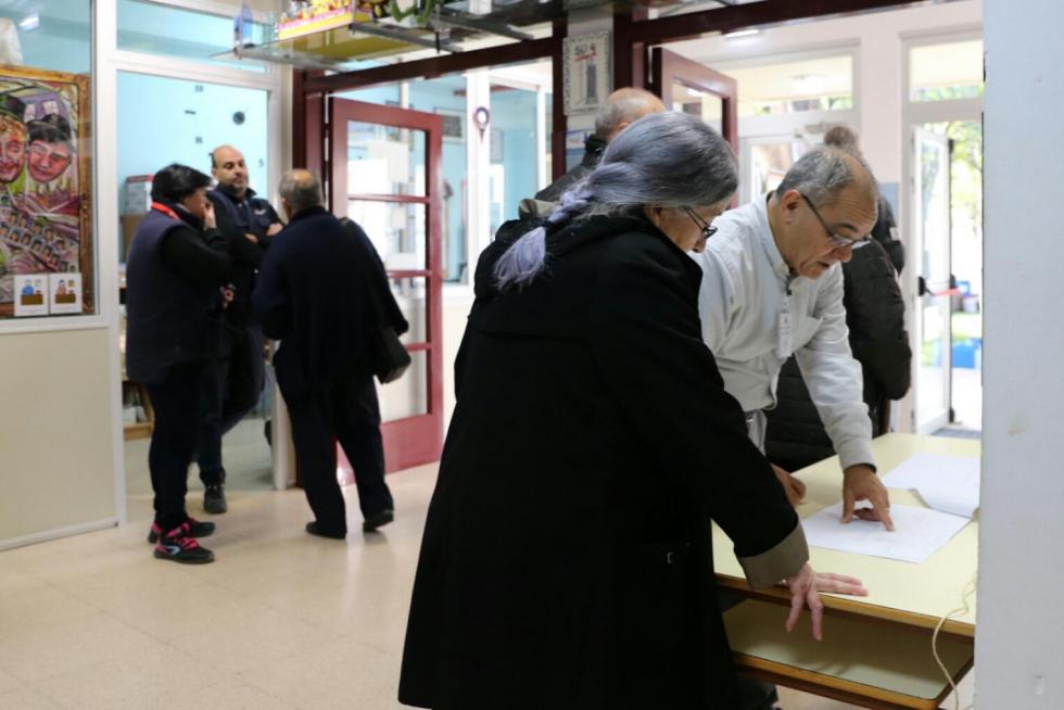 Votaciones en el Colegio Hermanos Marx de Zaragoza.