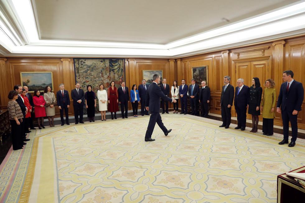 Jura de ministros del nuevo Gobierno de Pedro Sánchez.