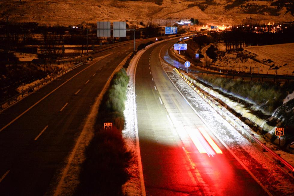 Circulación en la A-23 en Teruel después de los cortes por la nevada