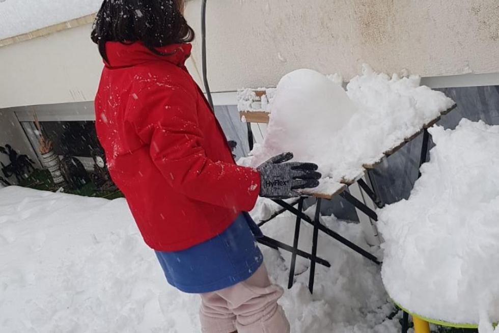 Nevada en Aguarón.