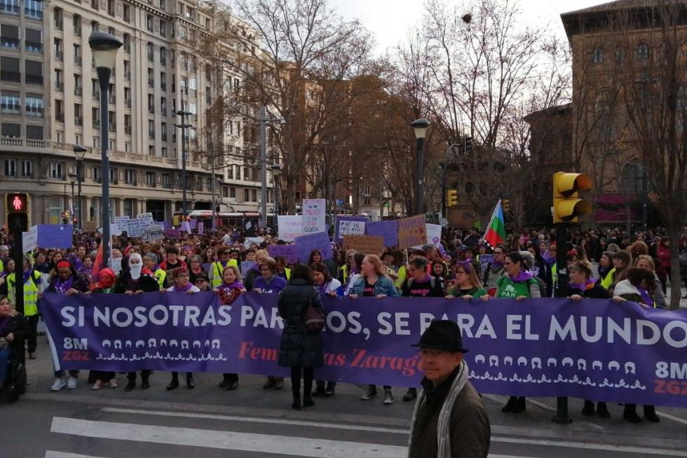 Manifestación en Zaragoza por el Día Internacional de la Mujer