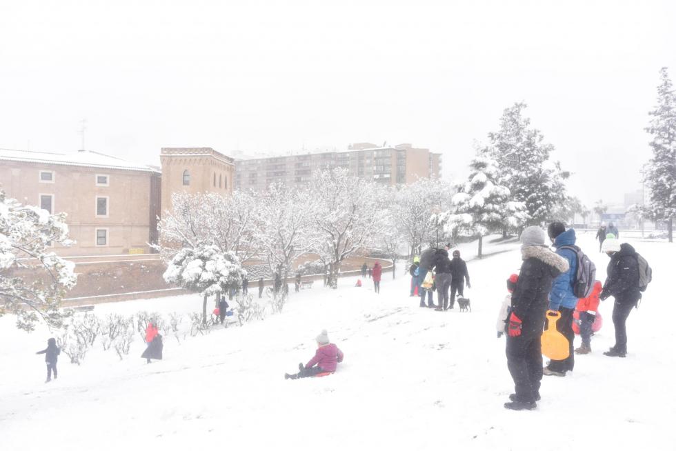 nevada Filomena en Zaragoza