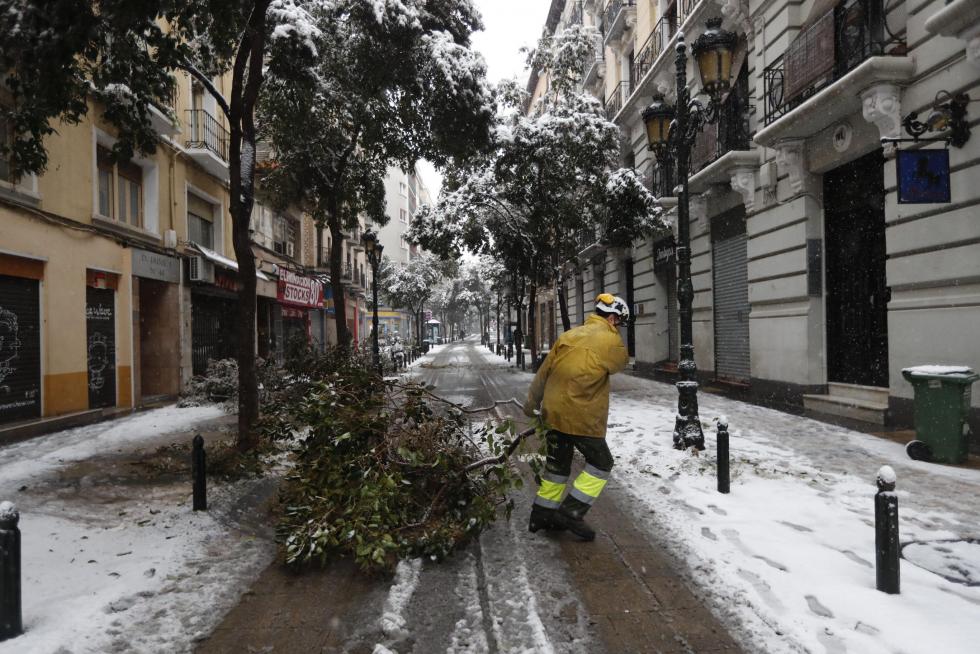 Nieve en Zaragoza por la borrasca Filomena