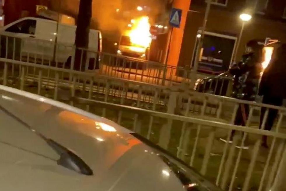 Protests over COVID-19 curfew in Rotterdam