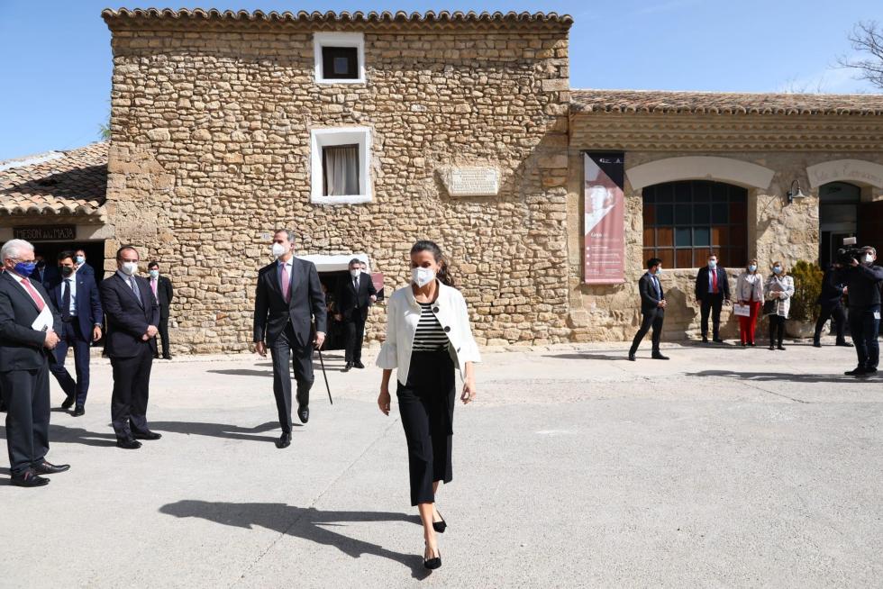 Visita de los Reyes a Fuendetodos con motivo del 275 aniversario del nacimiento de Francisco de Goya