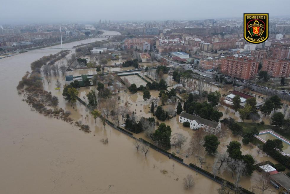 Afecciones de la crecida del Ebro en Zaragoza