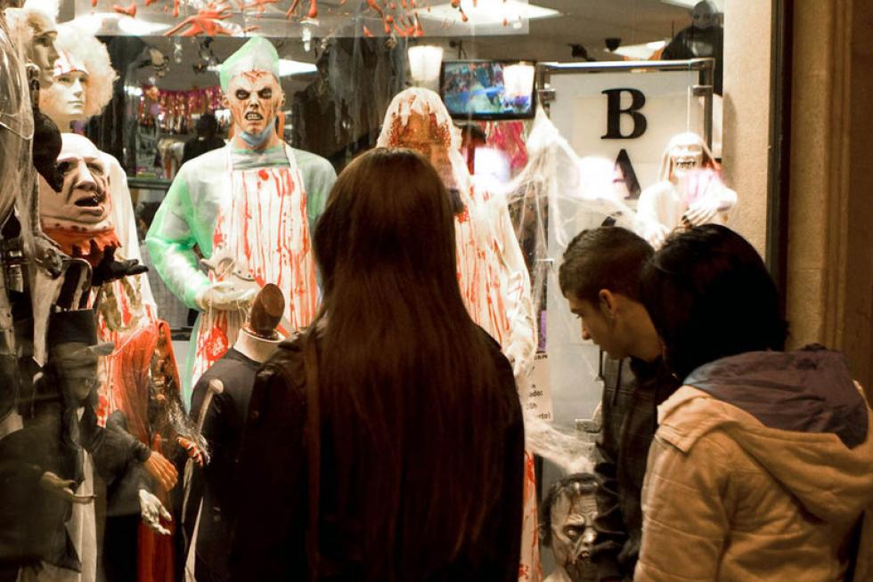 Preparativos de Halloween en Zaragoza