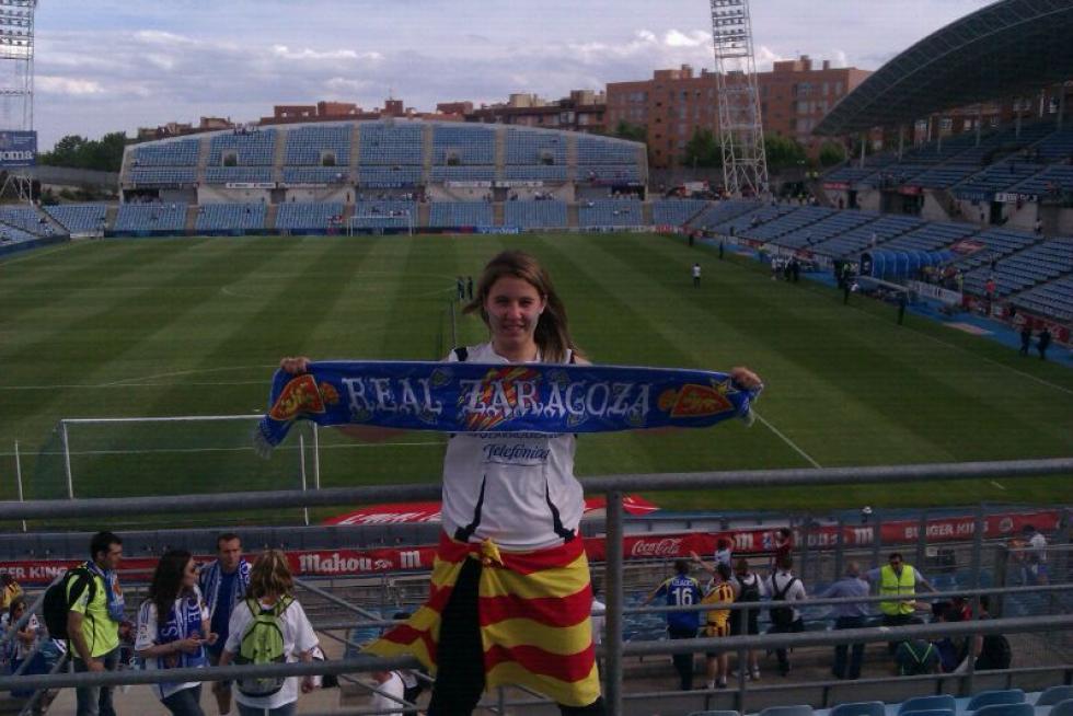 Los zaragocistas muestran cómo vivieron la noche de la salvación en Getafe.