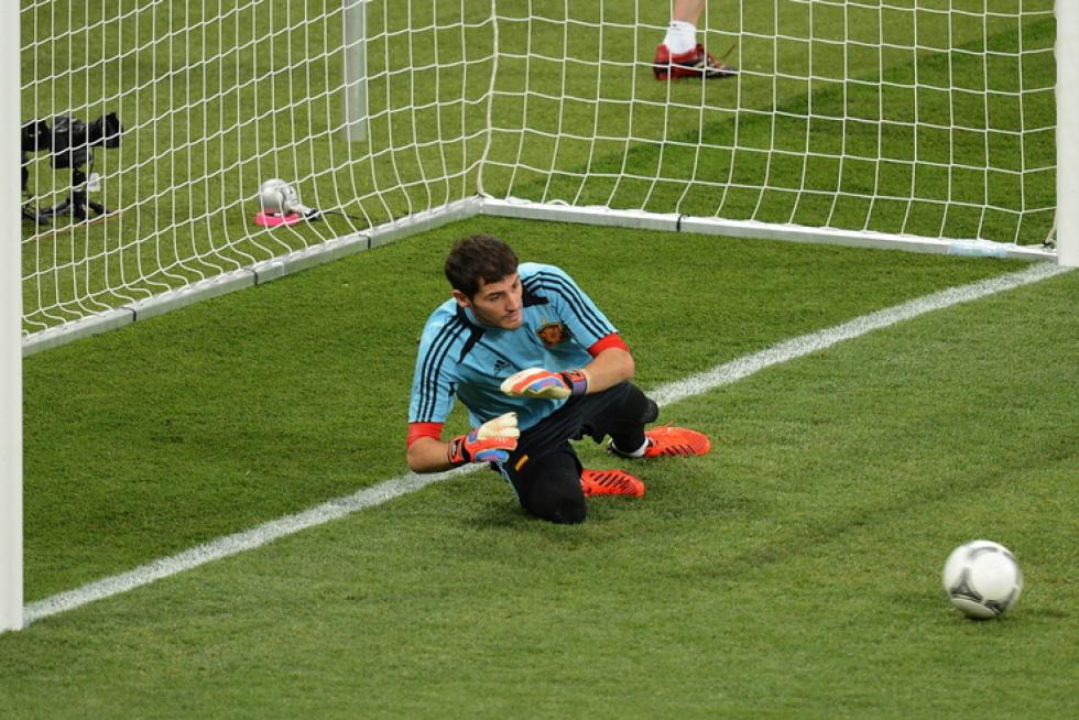 Imágenes de la final de la Eurocopa 2012, en la que se enfrentan las selecciones española e italiana