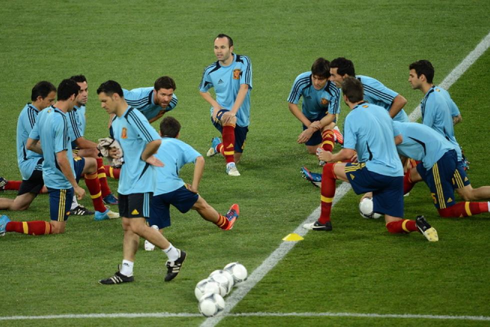 Imágenes de la final de la Eurocopa 2012, en la que se enfrentan las selecciones española e italiana