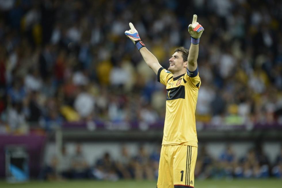 Imágenes de la final de la Eurocopa 2012, en la que se enfrentan las selecciones española e italiana