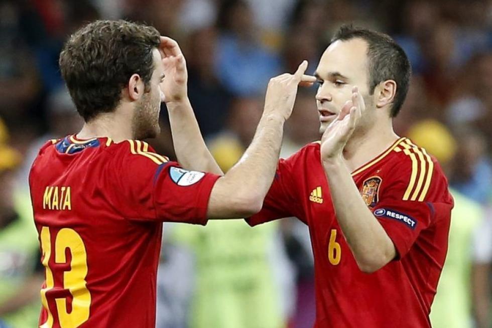 Imágenes de la final de la Eurocopa 2012, en la que se enfrentan las selecciones española e italiana